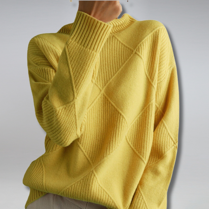 Darcy - Oversize Megztinis su Aukštu Kaklu