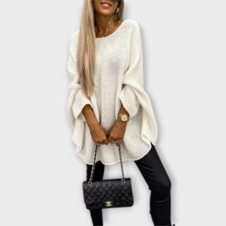 Isabelle - Elegantiška Moteriška Megztinis Su Apvaliu Kaklu
