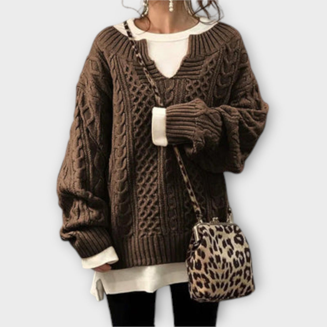 Lili - Oversized megztinis su pynėmis