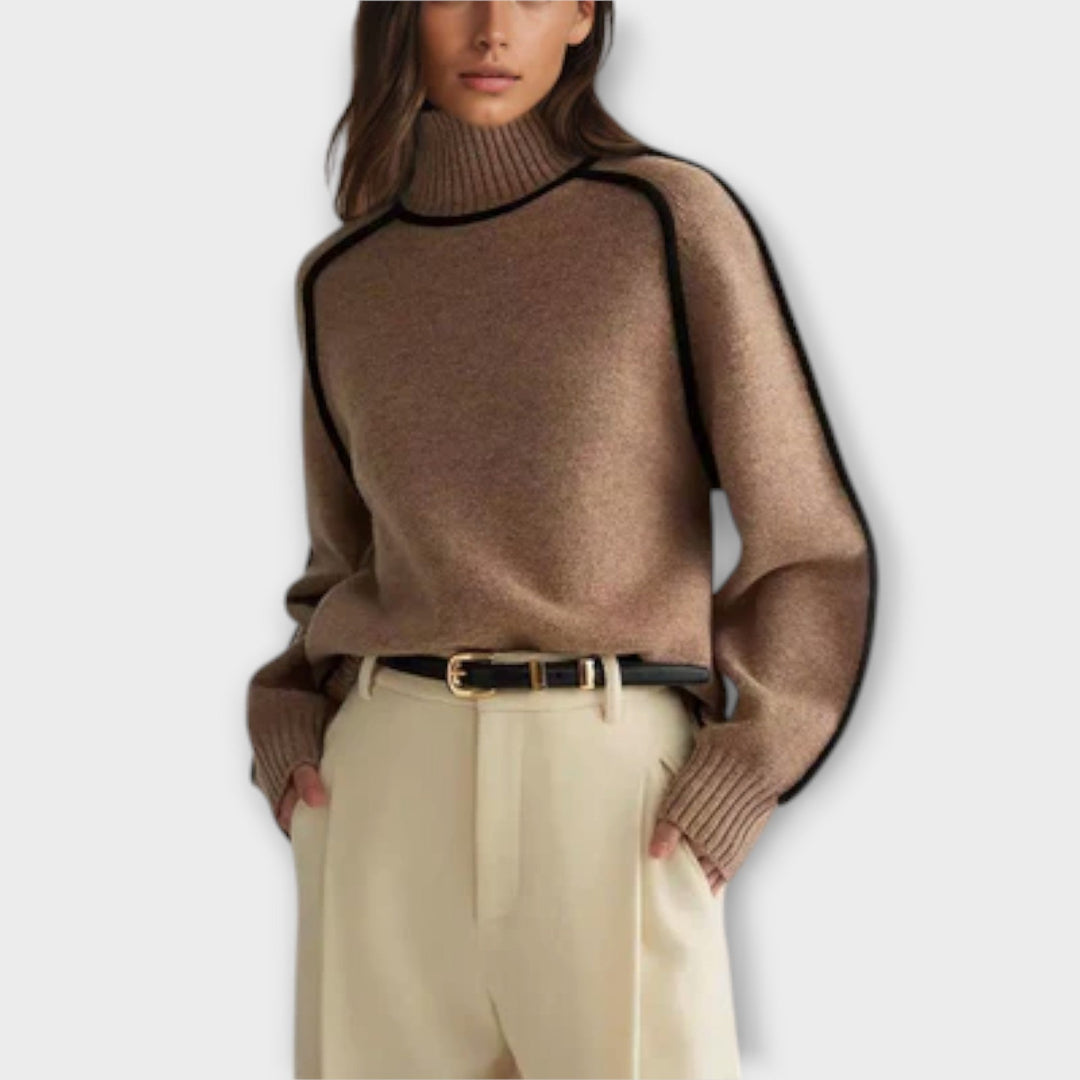 Emilie - Minkštas ir Elegantiškas Aukštas Megztinis