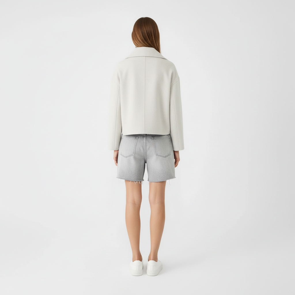 Short Double-Breasted Jacket Chic Outerwear