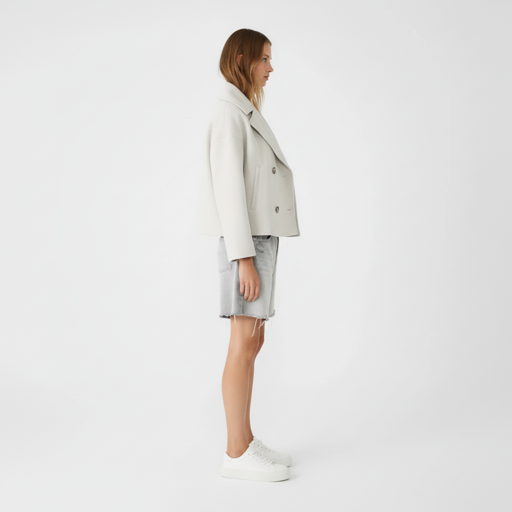 Short Double-Breasted Jacket Chic Outerwear