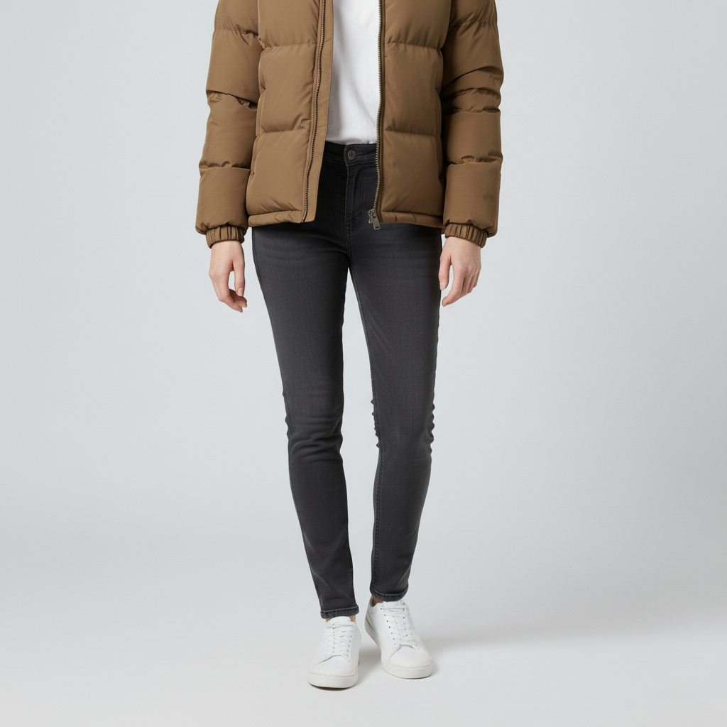 Fleece-lined puffer jacket